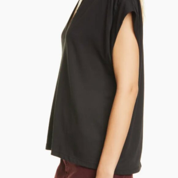 FRAME Le Mid Rise V-Neck T-Shirt - Picture 2 of 7